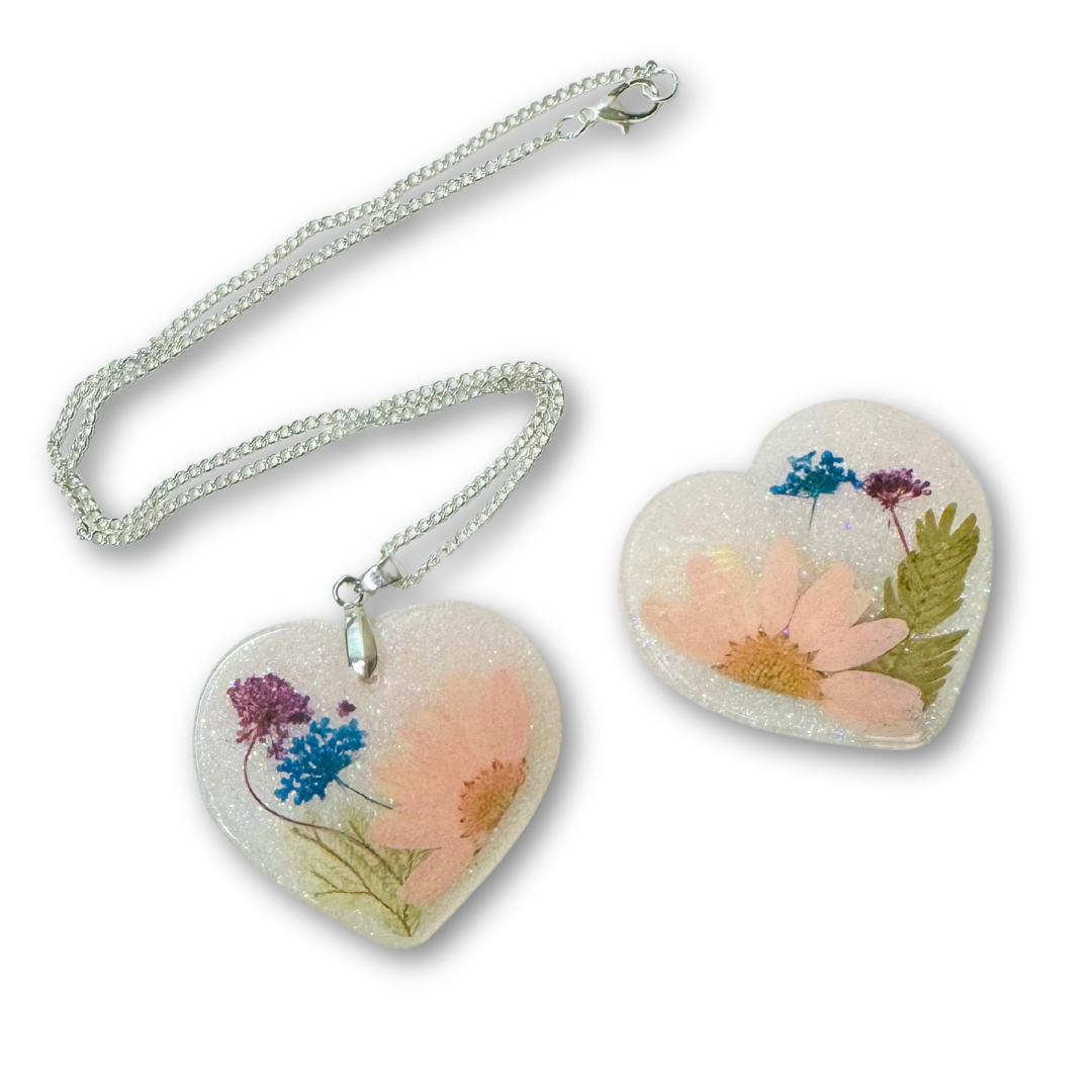 • Pendant Clip Set | Pink Flower •