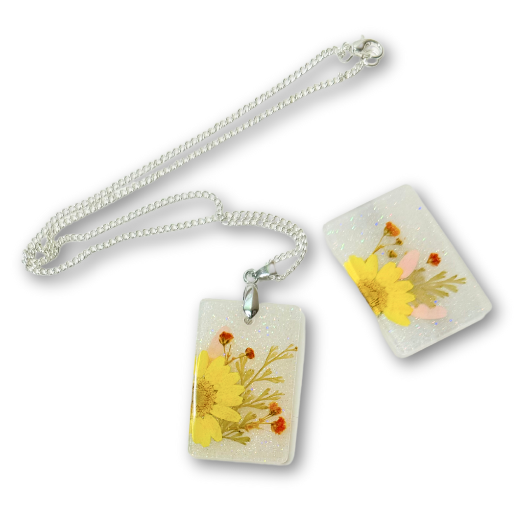 • Pendant Clip Set | Yellow Flower •