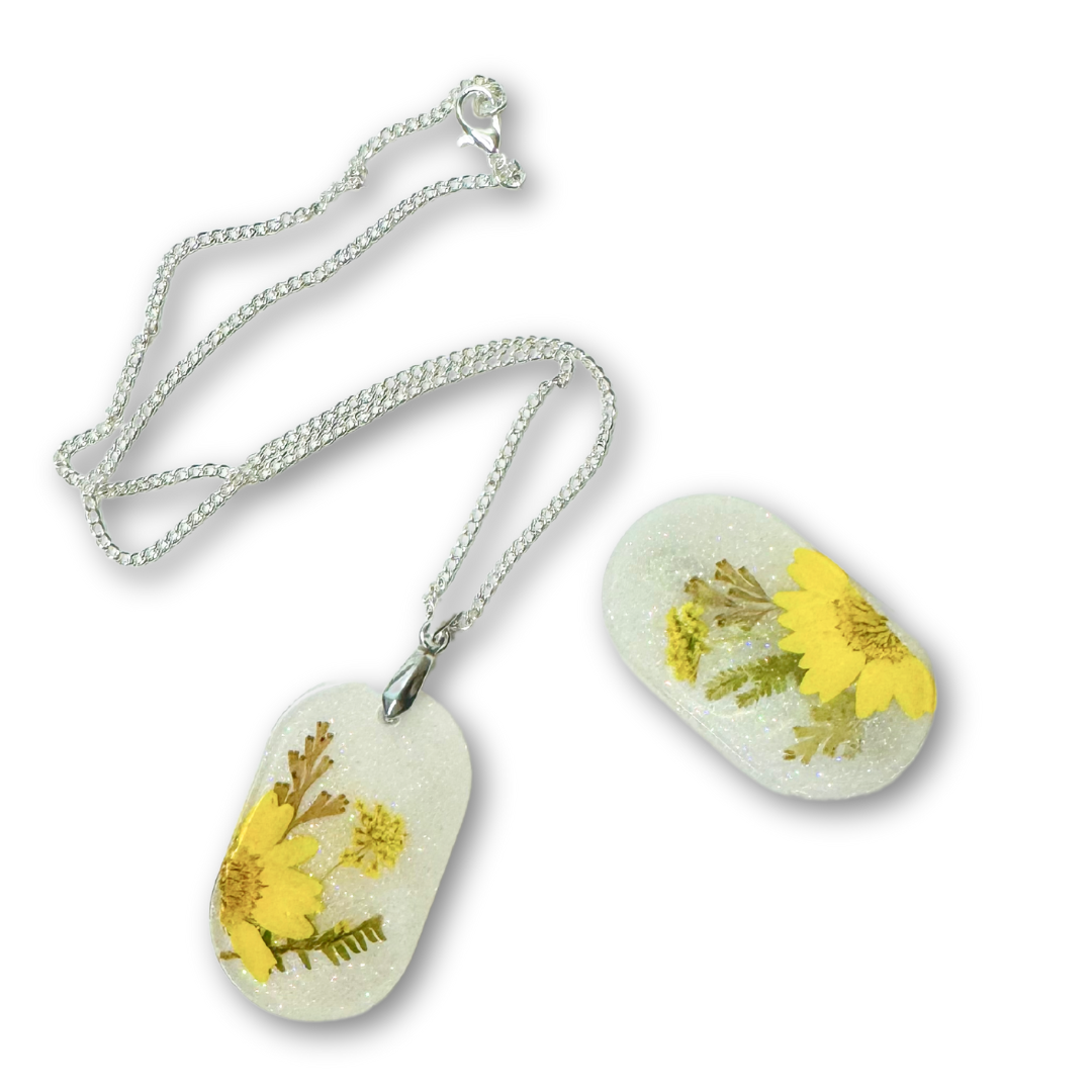 • Pendant Clip Set | Yellow Flower •