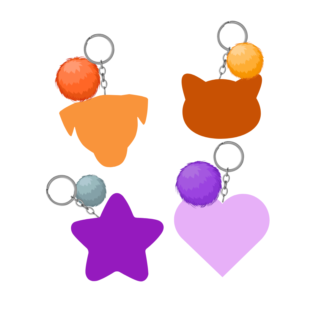 Puffball Key Chains