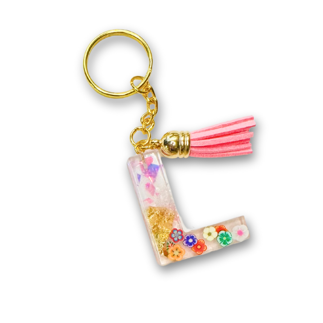 * Key Chain | Sparkle Flower Pink *