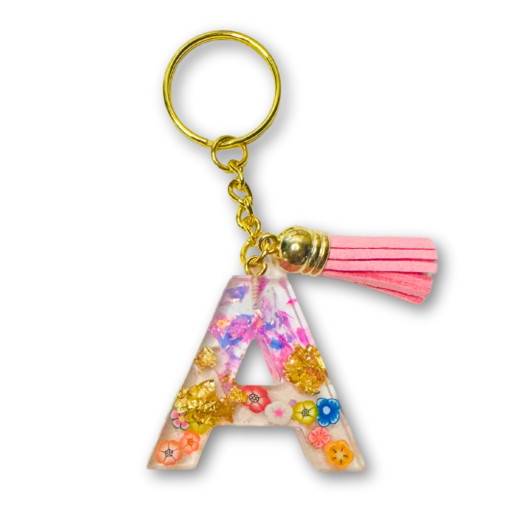 * Key Chain | Sparkle Flower Pink *