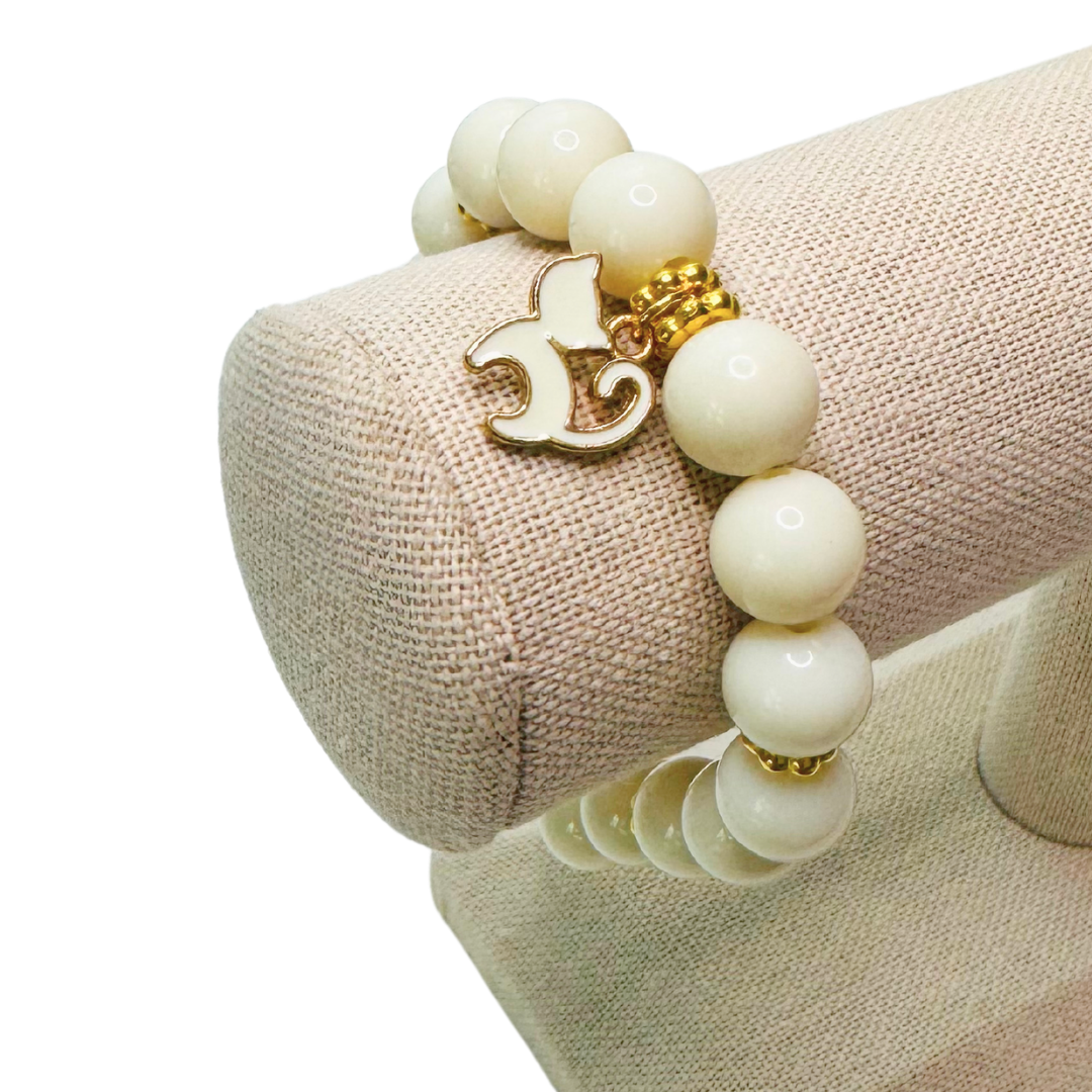 * Bracelet 6.5" | White Kitty Cat *