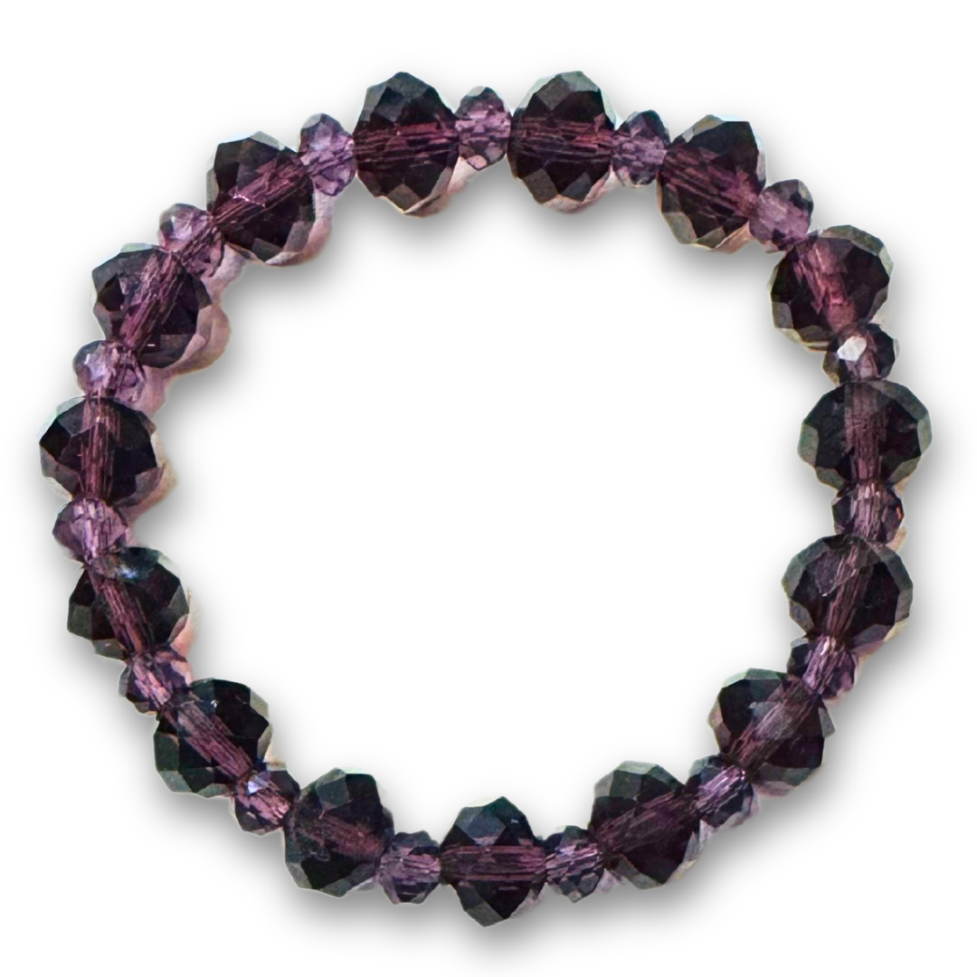 * Bracelet 6.5" | Dark Purple Crystal *