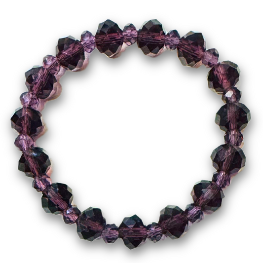 * Bracelet 6.5" | Dark Purple Crystal *