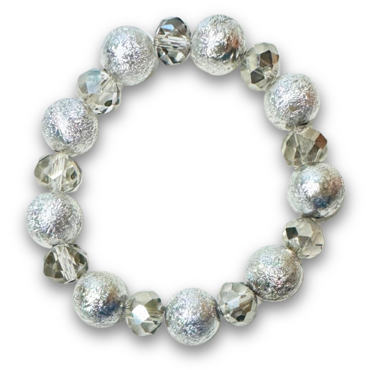 * Bracelet 6" | Silver Crystal *