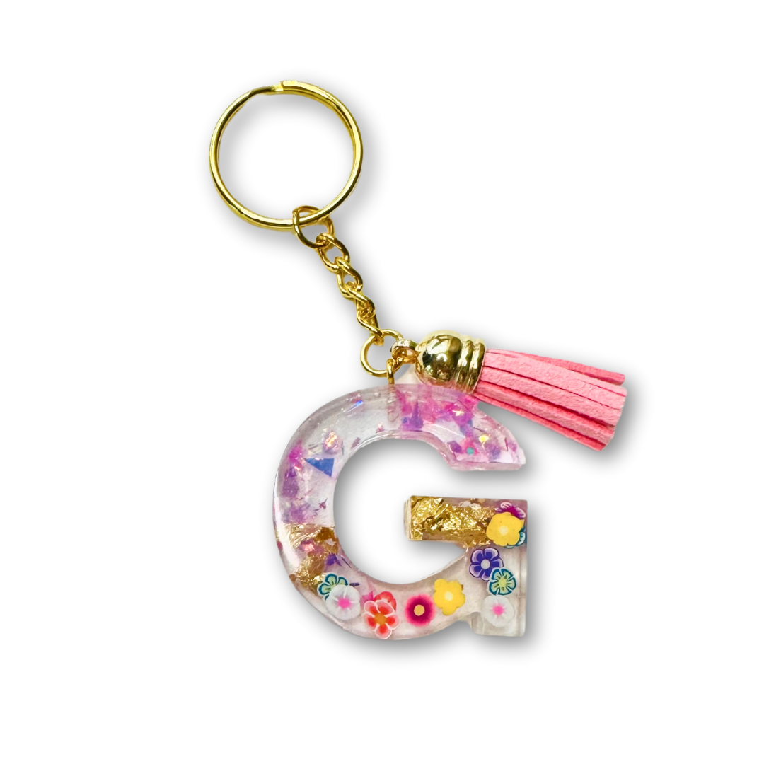 * Key Chain | Sparkle Flower Pink *