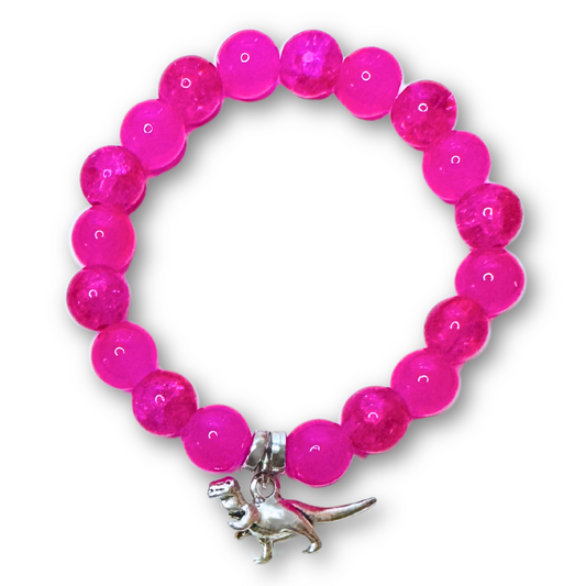 * Bracelet 6" | Fuchsia Dinosaur *