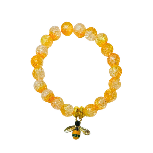 ♡ Orange Crackle Bee Bracelet | Child ♡