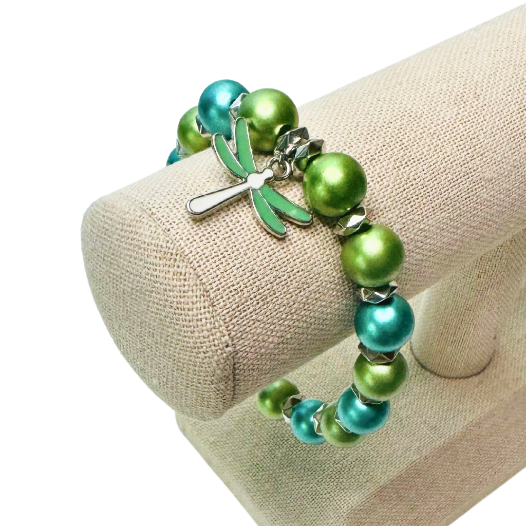 ♡ Green Dragonfly Bracelet | Adult ♡