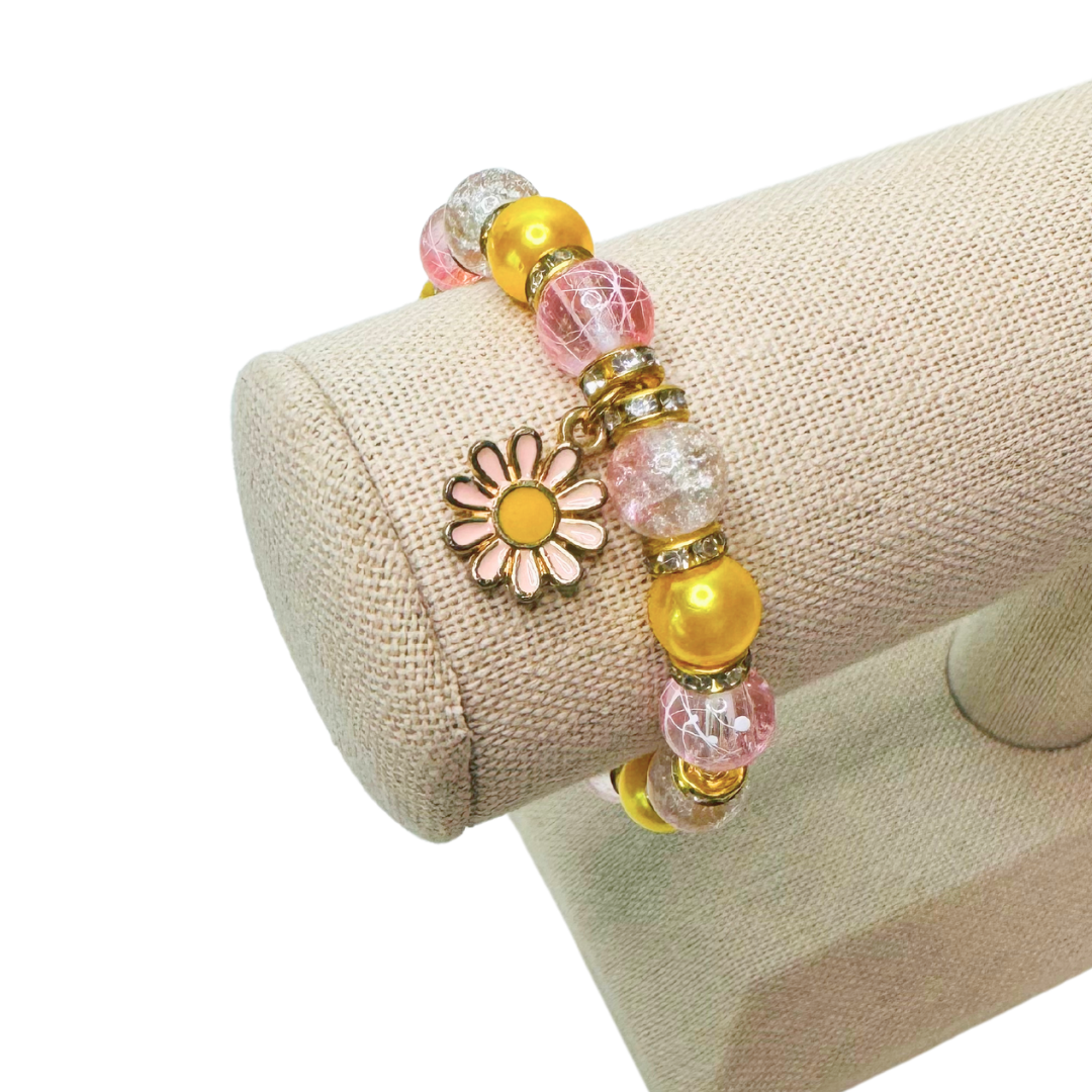 * Bracelet 5" | Pink Daisy *