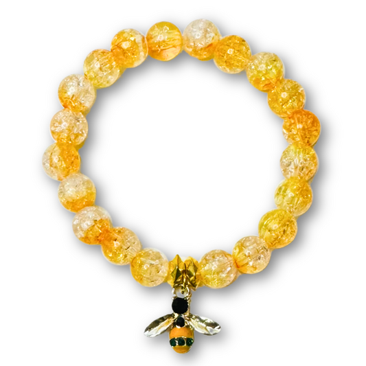 * Bracelet 6" | Orange Crackle Bee *